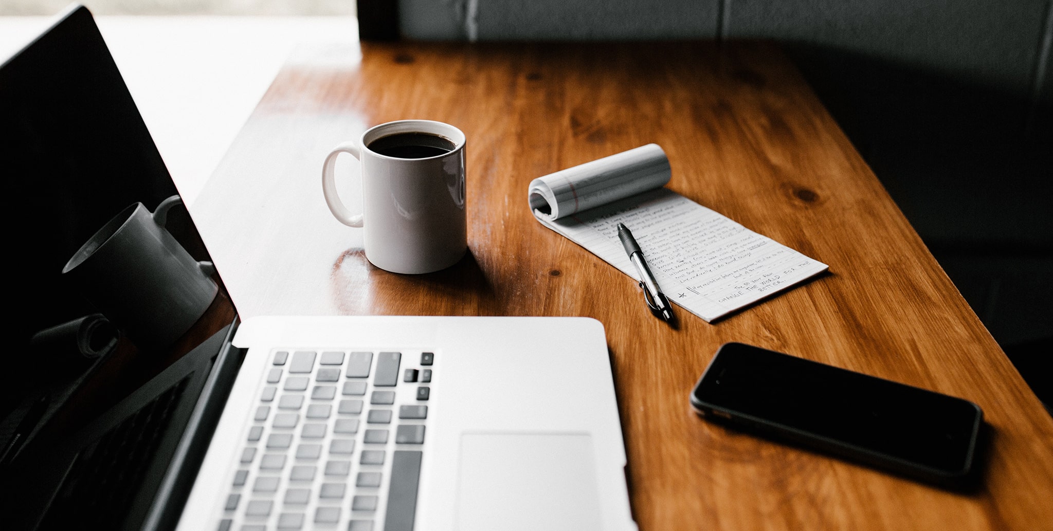 Working at a desk